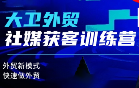 大卫老师·外贸社媒获客独家训练营(更新10月)-跃知万川