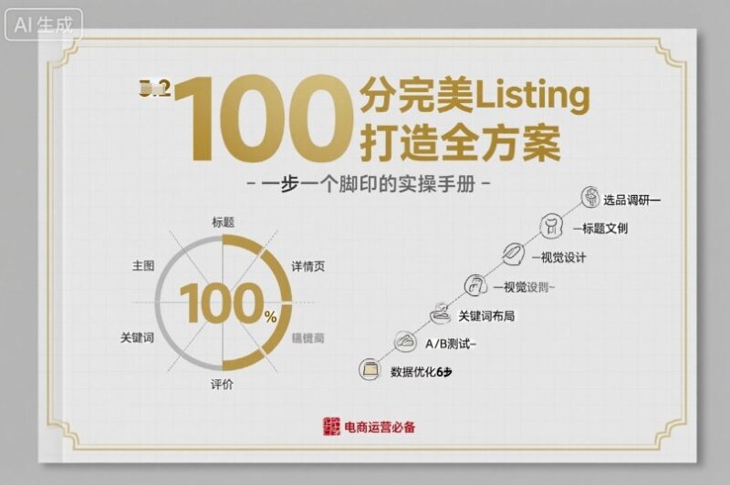 100分完美Listing打造全方案,想要完美listing必须是需要一步一个脚印的-跃知万川