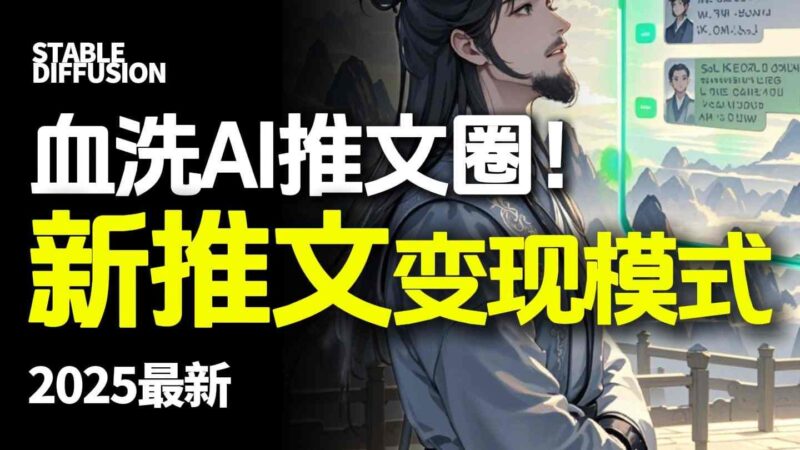 最新AI动态电影漫画小说推文，全流程实操教学，小白也能月入1W+-跃知万川