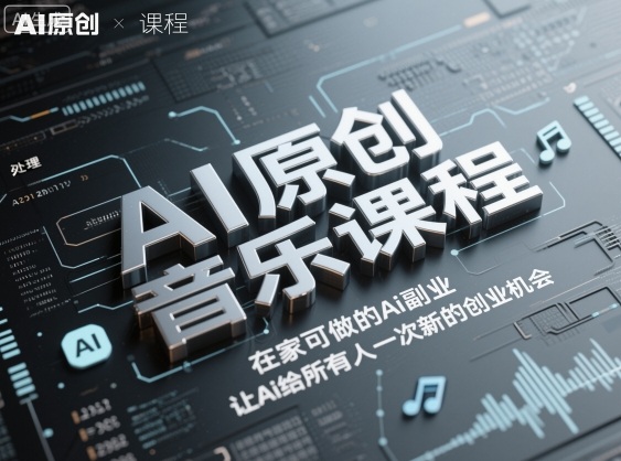 AI原创音乐课程,在家可做的Ai副业,让Ai给所有人一次新的创业机会-跃知万川