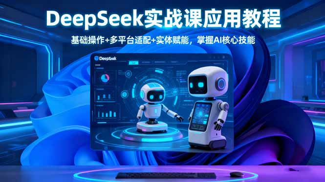 DeepSeek实战课应用教程、基础操作+多平台适配+实体赋能，掌握AI核心技能-跃知万川