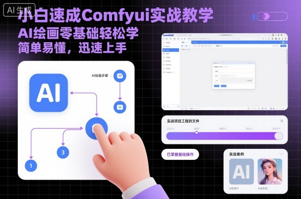 小白速成Comfyui实战教学，AI绘画零基础轻松学，简单易懂，迅速上手-跃知万川