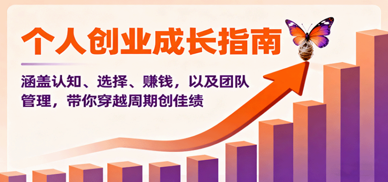 个人创业成长指南：涵盖认知、选择、赚钱，以及团队管理，带你穿越周期创佳绩-跃知万川