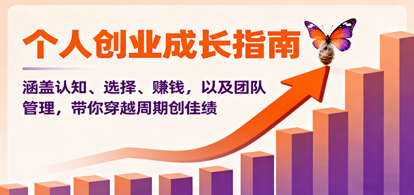 图片[1]-个人创业成长指南：涵盖认知、选择、赚钱，以及团队管理，带你穿越周期创佳绩-跃知万川