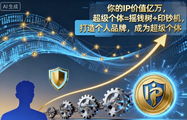 你的IP价值亿万,超级个体=摇钱树+印钞机,打造个人品牌,成为超级个体-跃知万川