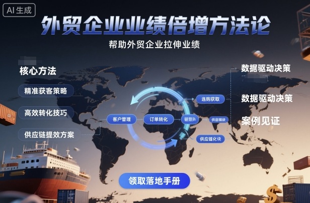 外贸企业业绩倍增方法论,帮助外贸企业拉伸业绩-跃知万川