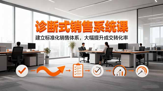 诊断式销售系统课，建立标准化销售体系，大幅提升成交转化率-跃知万川