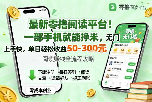 最新零撸阅读平台!一部手机就能挣米,无门槛上手快,单日轻松收益50-3张【揭秘】-跃知万川