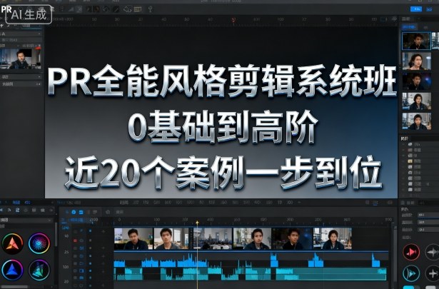 PR全能风格剪辑系统班，0基础到高阶，近20个案例一步到位-跃知万川