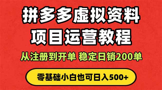 拼多多开店运营课程: 蓝海变现玩法,轻松实现睡后收入 零基础小白也可…-跃知万川