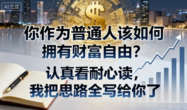 付费文章:你作为普通人该如何拥有财富自由?认真看耐心读,我把思路全写给你了-跃知万川