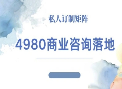 4980商业咨询师落地课程-ip运营高客单教程-跃知万川