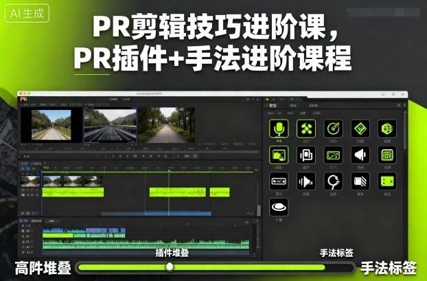 PR剪辑技巧进阶课，PR插件+手法进阶课程-跃知万川