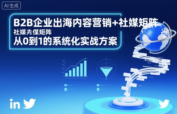 B2B企业出海内容营销+社媒矩阵，从0到1的系统化实战方案-跃知万川