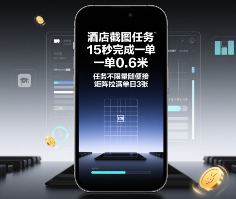 酒店截图任务，15秒完成一单，一单0.6米，任务不限量随便接，矩阵拉满单日3张【揭秘】-跃知万川