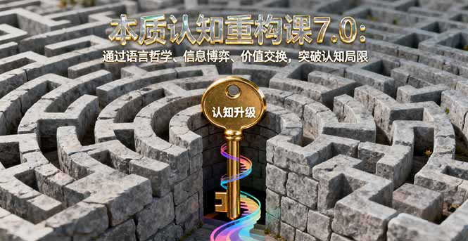 本质认知重构课7.0:通过语言哲学、信息博弈、价值交换,突破认知局限-跃知万川