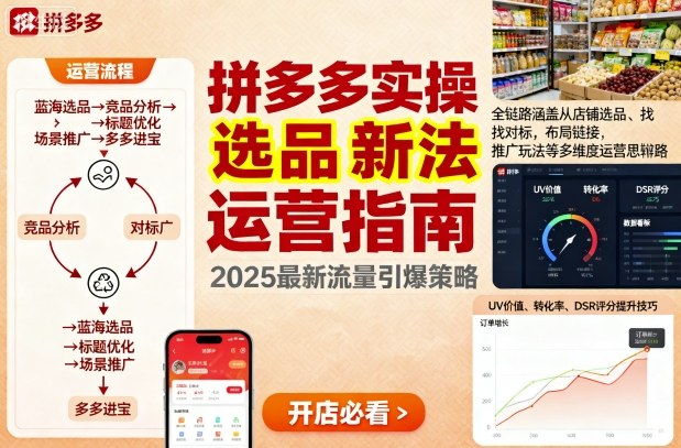 王校长9月12拼多多实操新玩法，全链路涵盖从店铺选品、找对标，布局链接，推广玩法等多维度运营思路(更新)-跃知万川