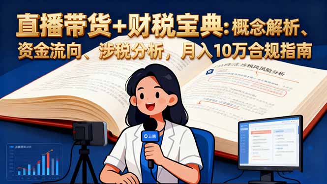 直播带货+财税宝典：概念解析、资金流向、涉税分析，月入10万合规指南-跃知万川