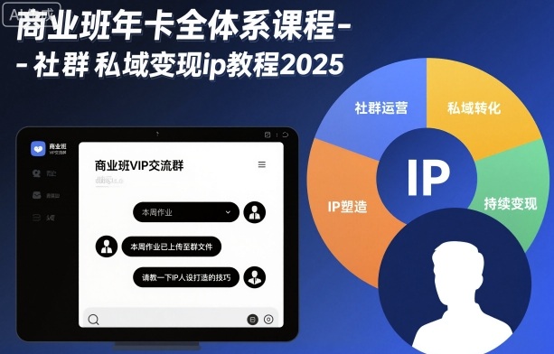 商业班年卡全体系课程-社群私域变现ip教程2025-跃知万川