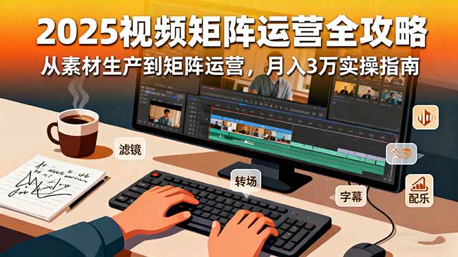 2025短视频矩阵运营全攻略：从素材生产到矩阵运营，月入3万实操指南-跃知万川