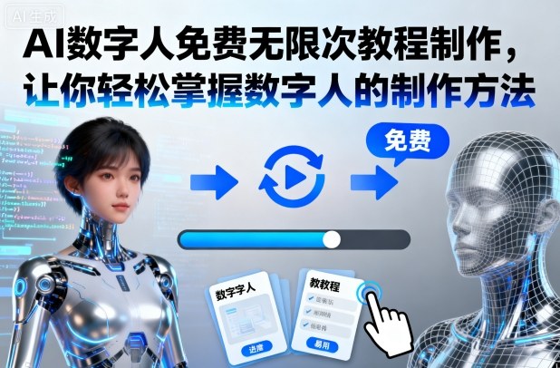 AI数字人免费无限次教程制作,让你轻松掌握数字人的制作方法-跃知万川