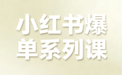 小红书爆单系列课，聚焦小红书电商全链路增长-跃知万川