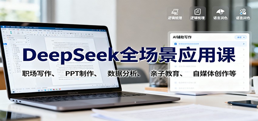 图片[1]-DeepSeek全场景应用课：职场写作、 PPT制作、数据分析、亲子教育、自媒体创作等-跃知万川