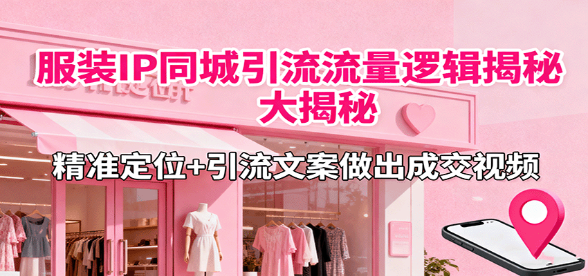 图片[1]-服装IP同城引流流量逻辑大揭秘，精准定位+引流文案做出成交视频-跃知万川