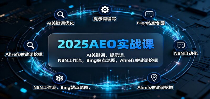 2025AEO实战课：AI关键词，提示词，N8N工作流，Bing站点地图，Ahrefs关键词挖掘-跃知万川