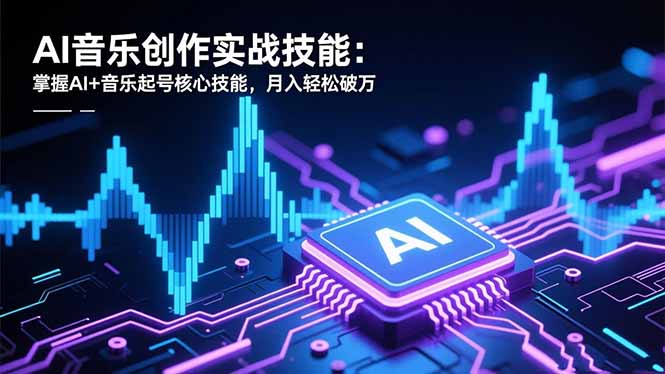 AI音乐创作实战技能：掌握AI+音乐起号核心技能，月入轻松破万-跃知万川