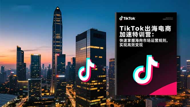TikTok出海电商加速特训营：快速掌握海外市场运营规则，实现高效变现-跃知万川