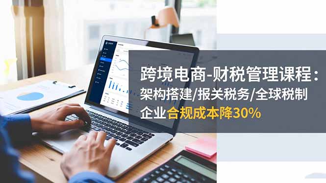 跨境电商-财税管理课程：架构搭建/报关税务/全球税制，企业合规成本降30%-跃知万川