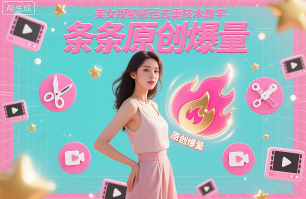 美女视频搬运去重技术教学，条条原创爆量-跃知万川
