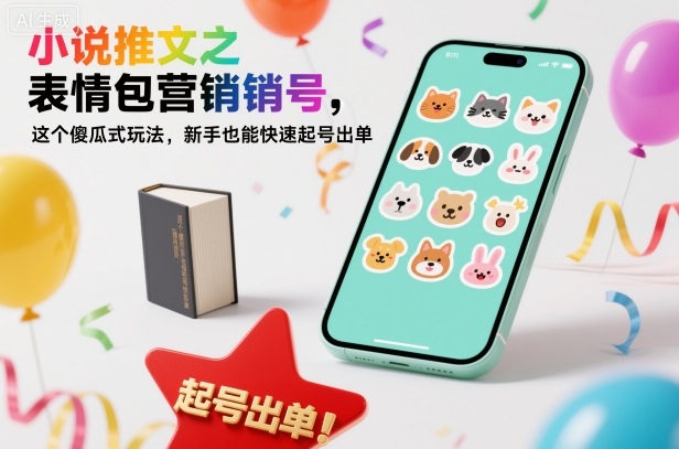 小说推文之表情包营销号,这个傻瓜式玩法,新手也能快速起号出单-跃知万川