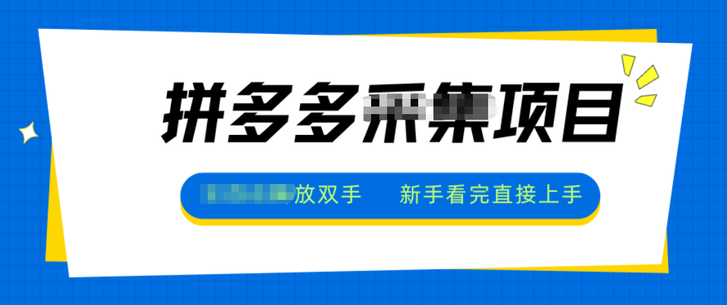 拼多多电商采集，一小时50+，操作简单，零投资-跃知万川