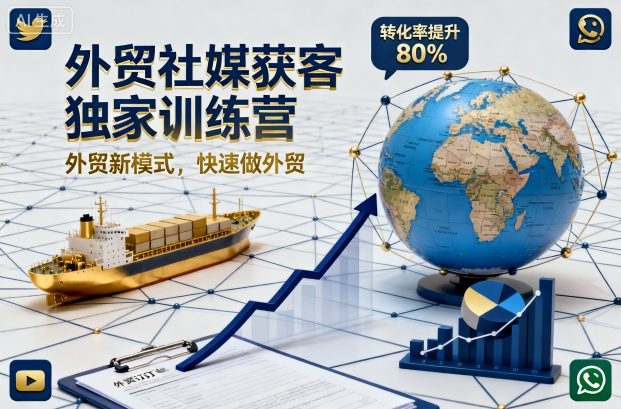 外贸社媒获客独家训练营,外贸新模式,快速做外贸(更新)