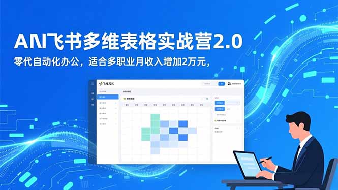 AI+飞书多维表格实战营2.0:零代码自动化办公,适合多职业月收入增加2万元-跃知万川