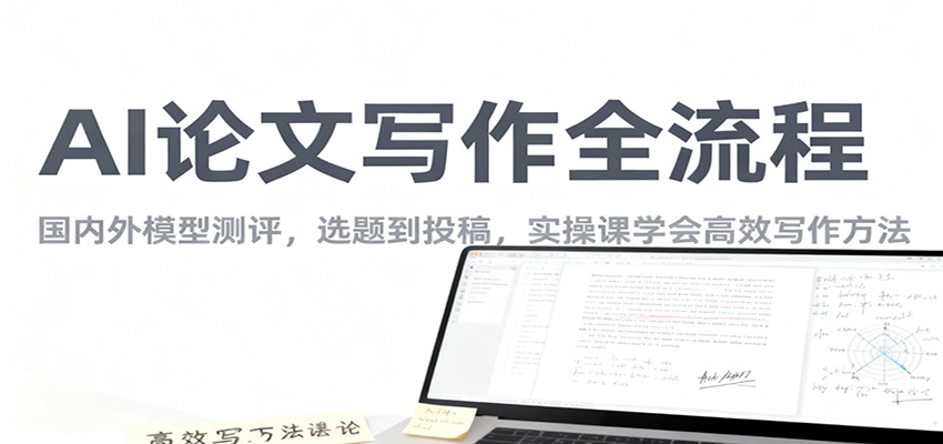 AI论文写作全流程，国内外模型测评，选题到投稿，实操课学高效写作方法-跃知万川