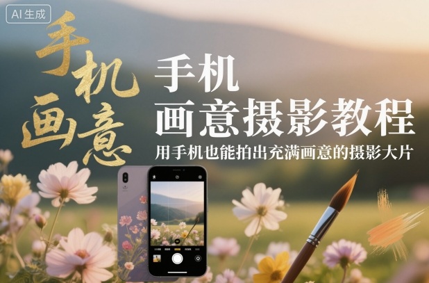 手机画意摄影教程，用手机也能拍出充满画意的摄影大片-跃知万川