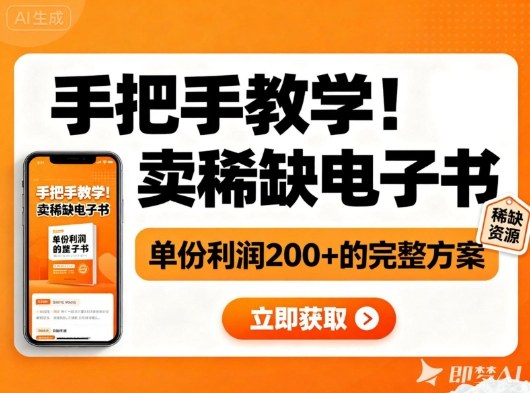 手把手教学！在小红书卖稀缺电子书，单份利润2张+的完整方案-跃知万川