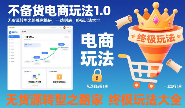 不备货电商玩法1.0，​无货源转型之路独家揭秘，一站到底，终极玩法大全-跃知万川