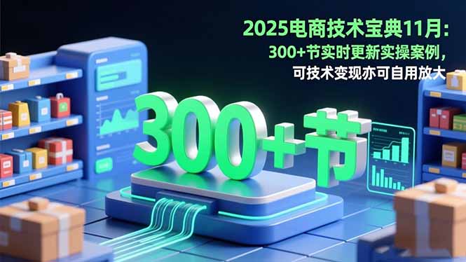 2025电商技术宝典11月：200+节实时更新实操案例，可技术变现亦可自用放大-跃知万川