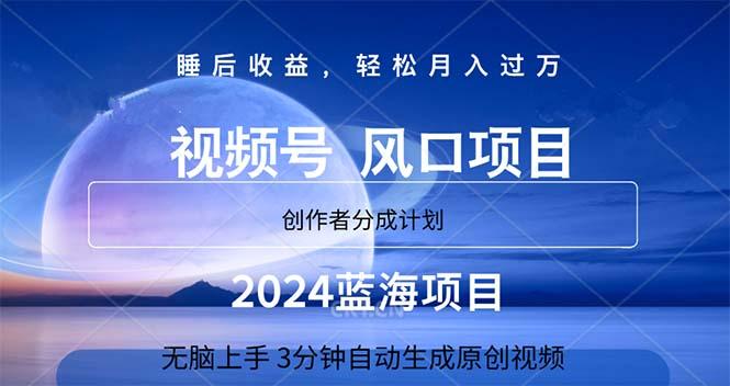 2024蓝海项目，3分钟自动生成视频，月入过万-跃知万川
