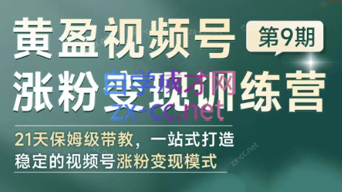 黄盈·视频号涨粉变现训练营-跃知万川
