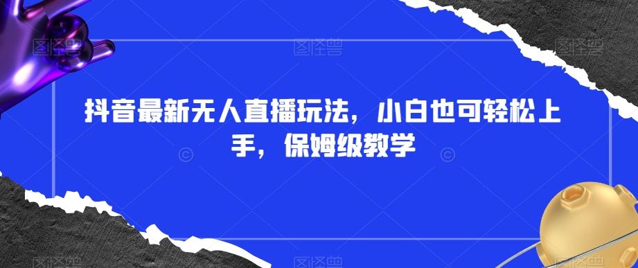 抖音最新无人直播玩法，小白也可轻松上手，保姆级教学，附所有素材+插件【揭秘】-跃知万川