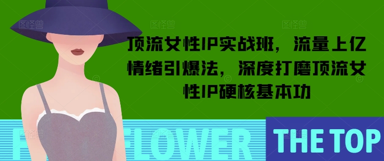顶流女性IP实战班，流量上亿情绪引爆法，深度打磨顶流女性IP硬核基本功-跃知万川