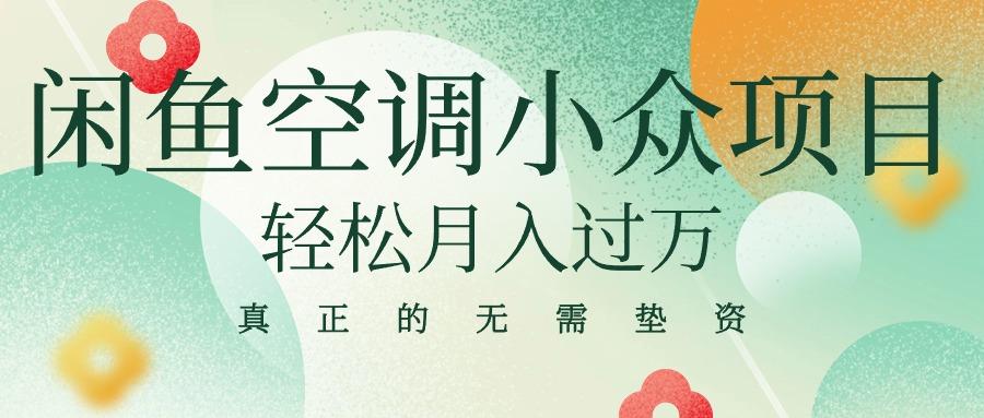 闲鱼卖空调小众项目 轻松月入过万 真正的无需垫资金-跃知万川
