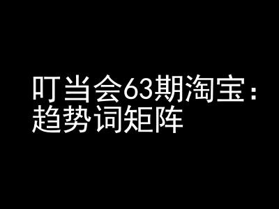 《淘宝天猫打爆班》原创高阶技术第63期，趋势词矩阵技术和玩法-跃知万川