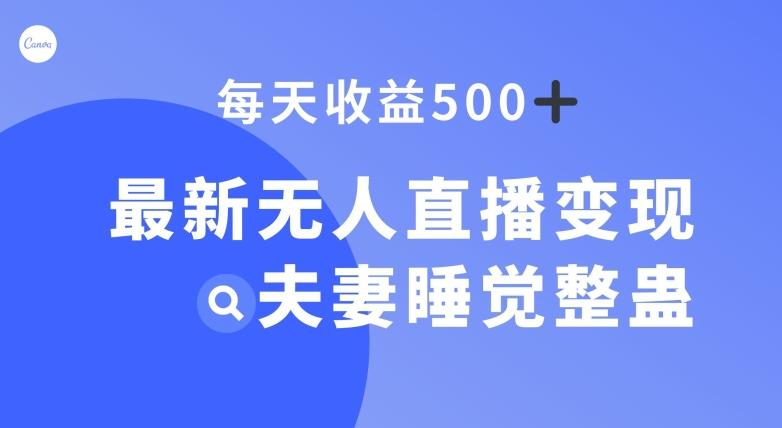 最新无人直播变现，夫妻睡觉整蛊，每天躺赚500+【揭秘】-跃知万川