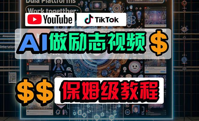 利用AI制作励志视频，在YouTube和TikTok赚钱，小白可做(附工具-跃知万川